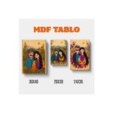 Zerya Hobi Mem û Zin Motifli Tasarımlı Duvar Dekoratif Mdf Ahşap Retro Poster Tablo SETİ