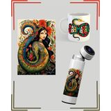 Zerya Hobi Şahmaran Temalı Kupa Termos ve Poster Seti - Şahmeran Resimli Kupa Bardak (2 KUPA 1 POSTER)