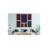 Zerya Hobi Tabloya Xalîçeyê - Halı Kilim Zafer İşareti Hayat Ağacı Saç örgülü Motifli Tasarımlı Duvar Dekoratif Mdf Ahşap Retro Poster Tablo Seti