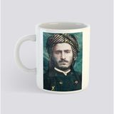 Zerya Qazi Muhammed Özel Kupa Bardak - Kupaya Qadi Muhammed - Qazi Muhammet Resimli Kupa Bardak - Renkli