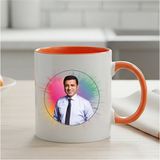 Zerya Selahattin Demirtaş Resimli Turuncu Renkli Kupa Bardağı - Selahattin Demirtaş Turuncu Klasik Kupa