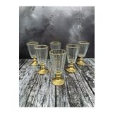 Zeryas Home Kahve Yanı Su Bardağı 6 Adet Altın Yaldızlı Lüks 75 ml