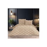 ZESA HOME Ekol Pamuklu Çift Kişilik 3 Parça Yatak Örtüsü Cappucino 240 x 250