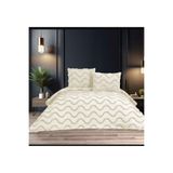 ZESA HOME Ekol Pamuklu Çift Kişilik 3 Parça Yatak Örtüsü Krem 240 x 250