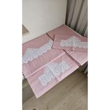 ZESA HOME El İşi Dantelli, Çeyizlik Nevresim Takımı-Pudra Çarşafı Dantelsiz 220 x 240