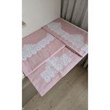 ZESA HOME El İşi Dantelli, Çeyizlik Nevresim Takımı-Pudra Çarşafı Tek tarafı Dantelli 220 x 240