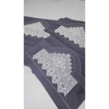 ZESA HOME El İşi Dantelli Nervürlü ve Pikolu Nevresim Takımı Füme Rengi Çarşafı Dantelsiz 200 x 220