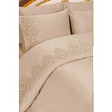 Zesa Home Fransız Dantelli Nevresim Takımı 6 Parça Çeyizlik - Cappuccino - 200 x 240 cm