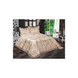 ZESA HOME Fransız Güpürlü Aden Yatak Örtüsü 3 Parça Çeyizlik CAPİCİNO 250 x 250
