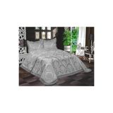 ZESA HOME Fransız Güpürlü Aden Yatak Örtüsü 3 Parça Çeyizlik GRİ 250 x 250