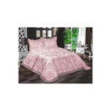 ZESA HOME Fransız Güpürlü Aden Yatak Örtüsü 3 Parça Çeyizlik PUDRA 250 x 250