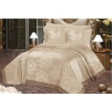 Zesa Home Fransız Güpürlü Arya Yatak Örtüsü 3 Parça Çeyizlik - 250 x 250 cm - Cappucino