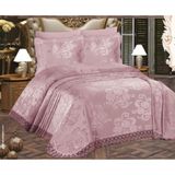 Zesa Home Fransız Güpürlü Arya Yatak Örtüsü 3 Parça Çeyizlik - 250 x 250 cm - Pudra