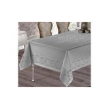 ZESA HOME Jumbo Silinebilir, Kendinden Desenli, Dertsiz Masa Örtüsü GRİ 160 x 220