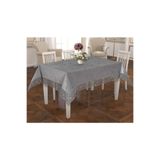 ZESA HOME KADİFE MASA ÖRTÜSÜ Gri 160 x 280