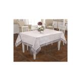 ZESA HOME Lüks Kadife Masa Örtüsü Krem 160 x 200