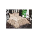 ZESA HOME Prestij Home Jakarlı Şönil Pike Yatak Örtüsü Takımı Aden Cappuccino Bej 250 x 250