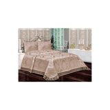ZESA HOME Vizon Fransız Güpürlü Prestij Aden Çift Kişilik Yatak Örtüsü Seti CAPPUCİNO 250 x 260