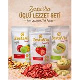 ZestaVia Freeze Dried 3'lü Çıtır Lezzet! Dondurularak Kurutulmuş Çıtır Kavun, Çilek 15G-ELMA 20G
