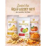 ZestaVia Freeze Dried 3'lü Çıtır Lezzet! Dondurularak Kurutulmuş Çıtır Muz, Elma, Trabzon Hurması 20G - 1 Adet