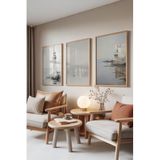Zestia Ahşap Çerçeveli 3’lü Tablo Seti Deniz Feneri – Soft Manzara Salon Set 30132, 30 x 40
