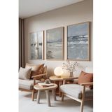 Zestia Ahşap Çerçeveli 3’lü Tablo Seti, Deniz Manzarası – Soft Tonlar, Salon Set No: 30122 21 x 30