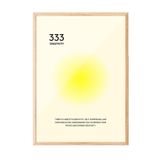 Zestia Ahşap Çerçeveli Duvar Tablosu 333 Creativity – Soft Sarı Tonlar Salon Dekoru, 21 x 30