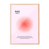 Zestia Ahşap Çerçeveli Duvar Tablosu 444 Stability – Soft Pembe Tonlar Salon Dekoru, 15 x 21