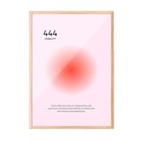 Zestia Ahşap Çerçeveli Duvar Tablosu 444 Stability – Soft Pembe Tonlar Salon Dekoru, 50 x 70