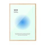 Zestia Ahşap Çerçeveli Duvar Tablosu 777 Awakening – Soft Mavi Tonlar Salon Dekoru, 13 x 18