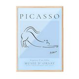 Zestia Ahşap Çerçeveli Tablo, Mavi Çizgi Figür – Picasso Tarzı, Ofis Dekoru Poster No: 101934 30 x 40