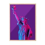 Zestia Ahşap Çerçeveli Tablo, Özgürlük Heykeli, Ofis Dekoru Poster No: 111855 50 x 70