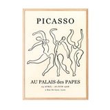 Zestia Ahşap Çerçeveli Tablo Picasso Figürleri - Line Art Salon Dekoru Poster 101919, 50 x 70