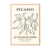 Zestia Ahşap Çerçeveli Tablo Picasso Figürleri - Line Art Salon Dekoru Poster 101919, 70 x 100