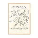 Zestia Ahşap Çerçeveli Tablo, Picasso Figürleri - Line Art, Salon Dekoru Poster No: 101919 15 x 21