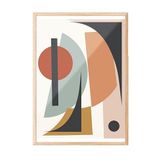 Zestia Ahşap Çerçeveli Tablo, Soyut Kompozisyon, Renkli Bloklar, Minimal Stil Poster No: 106849 70 x 100
