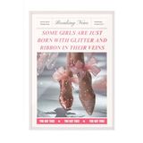 Zestia Beyaz Çerçeveli Tablo Bale Ayakkabıları ve Pembe Kurdele Genç Odası Dekoru Poster 106258, 70 x 100