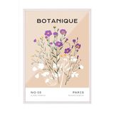 Zestia Beyaz Çerçeveli Tablo Yabani Çiçekler - Botanique Paris Salon Dekoru Poster 100776, 70 x 100