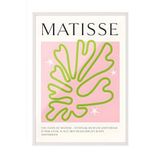 Zestia Beyaz Çerçeveli Tablo, Yeşil Kontürlü Yaprak- Matisse Stil, Yatak Odası Dekoru Poster No: 102005 21 x 30