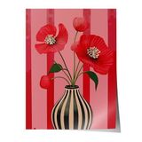 Zestia Çerçevesiz Poster, Kırmızı Fon Gelincik, Salon Dekoru Poster No: 111678 70 x 100