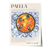 Zestia Çerçevesiz Poster, Paella Tabağı, Mutfak Dekoru, Mavi Seramik Stil Poster No: 106688 21 x 30