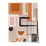 Zestia Çerçevesiz Poster, Retro Geometrik Desen – Modern Tasarım, Ofis Dekoru Poster No: 112837 50 x 70