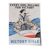 Zestia Çerçevesiz Poster, Retro Kadın Afişi – Victory Girl, Ofis Dekoru Poster No: 108145 21 x 30