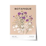 Zestia Çerçevesiz Poster Yabani Çiçekler - Botanique Paris Salon Dekoru Poster 100776, 30 x 40