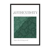 Zestia Siyah Çerçeveli Tablo, Authenticity Yeşil Yaprak, Çalışma Odası Dekoru Poster No: 112096 50 x 70