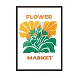 Zestia Siyah Çerçeveli Tablo, Flower Market, Mutfak Dekoru Poster No: 111781 30 x 40