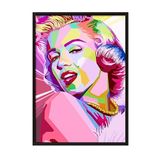 Zestia Siyah Çerçeveli Tablo, Pop Art Marilyn Monroe, Genç Odası Dekoru Poster No: 111990 70 x 100