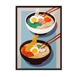 Zestia Siyah Çerçeveli Tablo, Ramen & Yumurta – Japon Lezzeti, Mutfak Dekoru Poster No: 109997 70 x 100