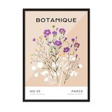 Zestia Siyah Çerçeveli Tablo, Yabani Çiçekler - Botanique Paris, Salon Dekoru Poster No: 100776 21 x 30