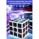 ZETCONCEPT 3X3 PROFESSIONAL SPEED CUBE PASTEL CARBON FIBER - KARBON FİBER PROFESYONEL RUBİK ZEKA SABIR KÜPÜ